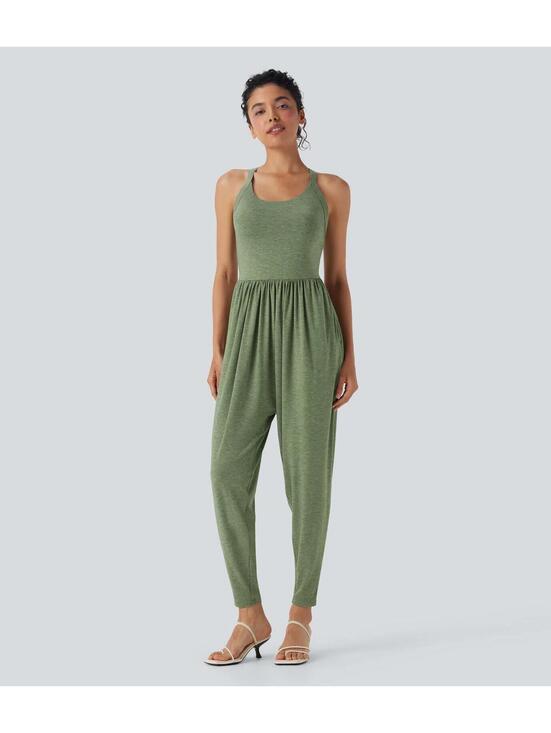 Halara Pants - NWT Halara U Neck Harem Jumpsuit Pockets-Easy Peezy Edition Size Small Petite